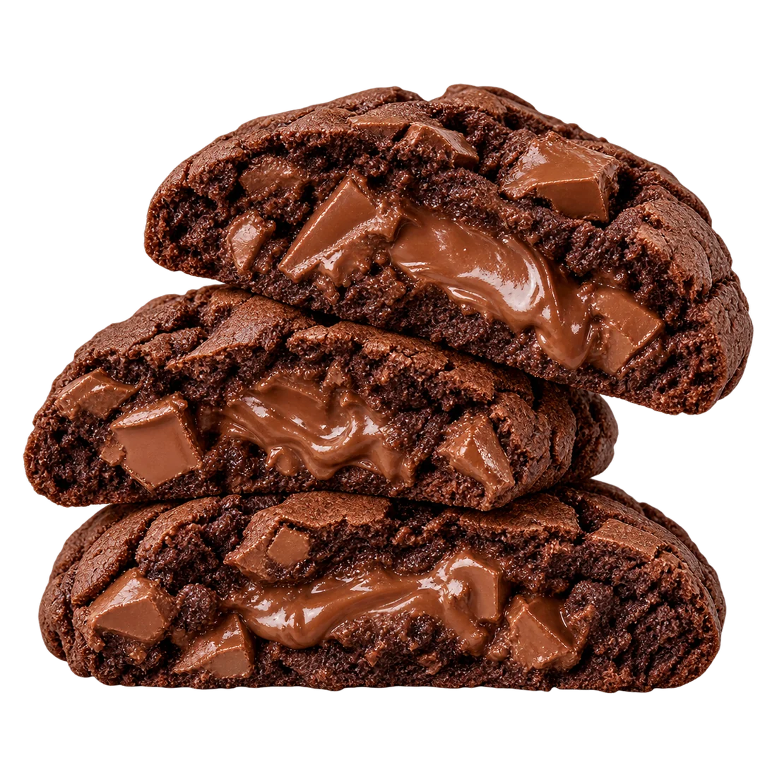Perpjauti Choco Explosion sausainiai su šokolado ir lazdynų riešutų kremo įdaru
